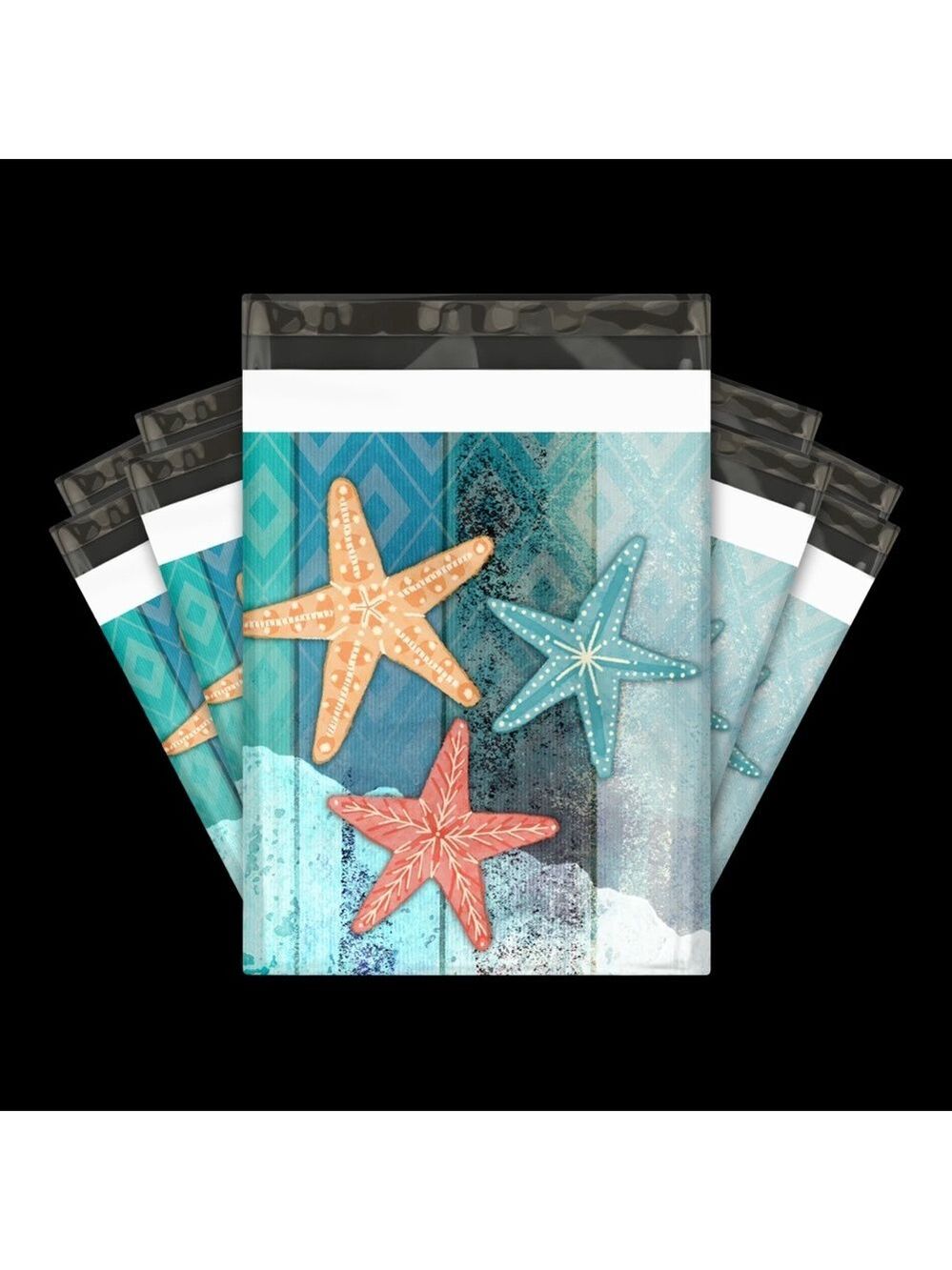 25 10X13 Poly Mailers Sea Star Ocean Fish Shipping Envelopes Bags PRICE IS FIRM - Picture 14 of 14